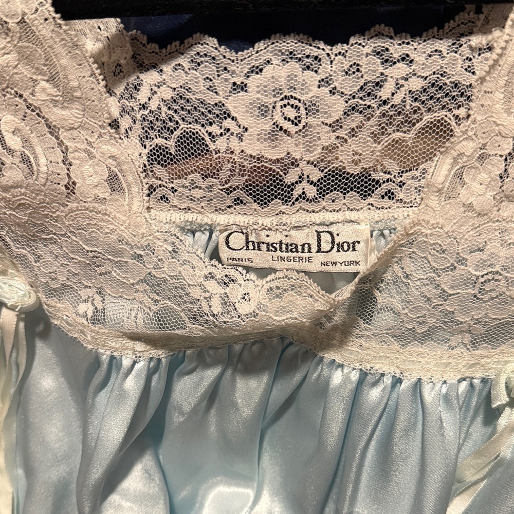 Christian Dior Lace and Satin Nightgown